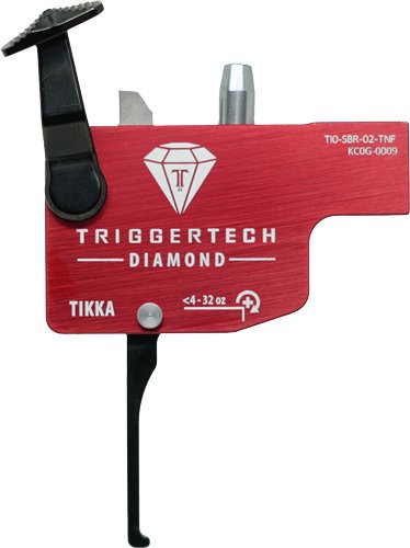 TRIGGERTECH TIKKA SINGLE STAGE - BLACK DIAMOND FLAT BLACK/RED