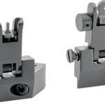 JE FLIP UP FRONT/REAR SIGHT - 45 DEGREE OFFSET ALUMINUM BLK