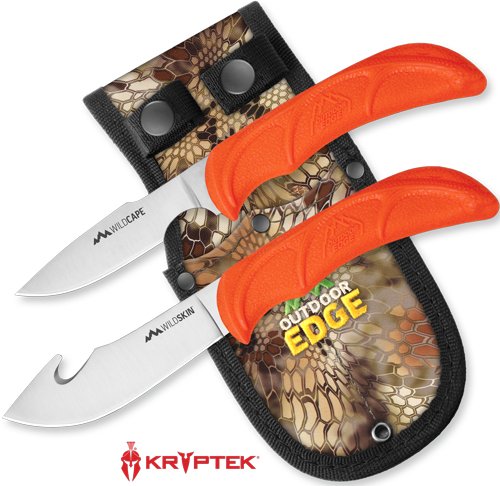 OUTDOOR EDGE WILD PAIR SKINNER - /CAPER WITH MOSSY OAK SHEATH