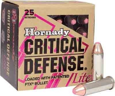 HORNADY CRITICAL DEFENSE LITE - 9MM LUGER 100GR FTX 25RD 10B/C