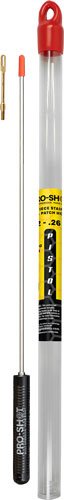 PRO SHOT STAINLESS 1PC PISTOL - CLEANING ROD 12" .22 CAL & UP