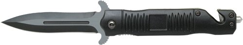 ABKT BLACK STILETTO ASSISTED - OPENER 3.5" BLADE W/BREAKER