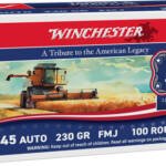 WINCHESTER USA 45 ACP 230GR - FMJ-RN 100RD 250TH ANV 5BX/CS