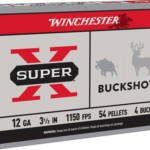 WINCHESTER SUPER-X 12GA 3.5" - #4 BUCK 54 PELLETS 5RD 50BX/CS