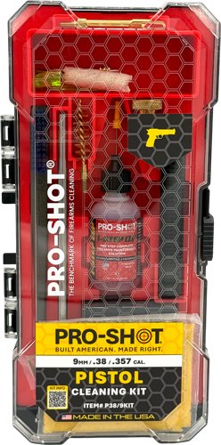 PRO SHOT PISTOL CLEANING KIT - .38-.357/9MM