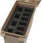 MTM TACTICAL MAGAZINE CAN DARK - EARTH HOLDS 10 DS HANDGUN MAGS