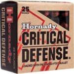 HORNADY CRITICAL DEFENSE - 380 ACP 90GR FTX 25RD 10BX/CS