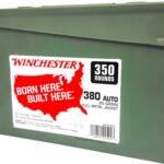 WINCHESTER 380ACP 95GR FMJ-RN - CASE OF (2) 300RD CANS