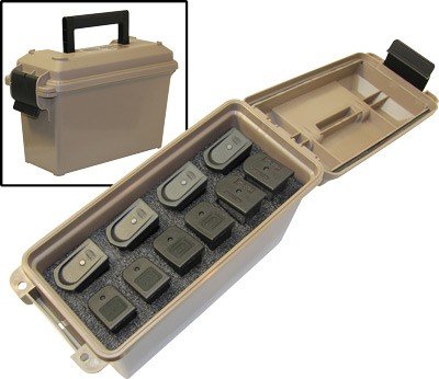 MTM TACTICAL MAGAZINE CAN DARK - EARTH HOLDS 10 DS HANDGUN MAGS - Image 2