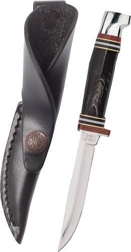 CASE KNIVES BUFFALO HORN - HUNTER & LEATHER SHEATH