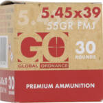 GO 5.45x39 55 GR FMJ BRASS - 30 RD BOX 45 BOXES/CASE