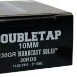 DOUBLETAP 10MM 230GR WFNGC - HARDCAST SOLID 20RD 50BX/CS