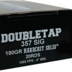 DOUBLETAP 357 SIG 180GR WFNGCH - HARDCAST SOLID 20RD 50BX/CS
