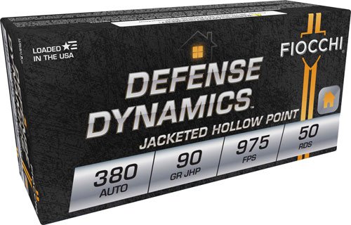 FIOCCHI 380 ACP 90GR JHP - 50RD 20BX/CS