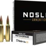 NOSLER MATCH GRADE 22CM - 85GR RDF HPBT 20RD 10BX/CS
