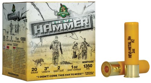 HEVI-SHOT HEAVY HAMMER 20GA - 3" 1OZ #3 25RD 10BX/CS