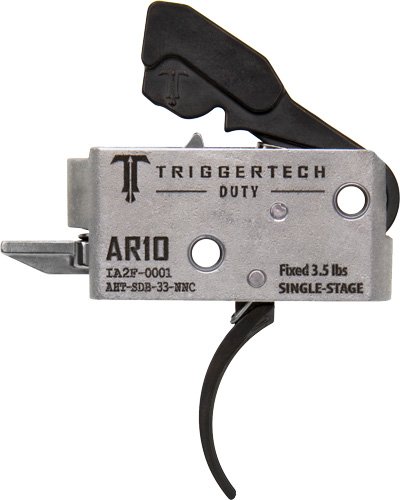 TRIGGERTECH AR10 SINGLE STAGE - BLACK DUTY CURVED 3.5LB