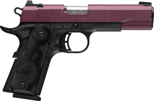 BROWNING 1911-380 BLACK LABEL - 380ACP 4.25"FS 8RD BLK CHRY