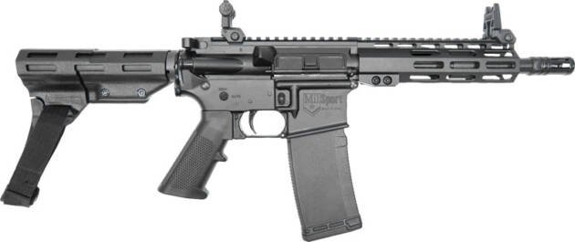 ATI MILSPORT PISTOL 300AAC - 30RD 8.5" A2 PISTOL GRIP BRACE