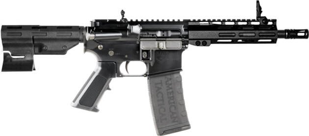 ATI MILSPORT AR PISTOL 5.56 - 7.5" 30RD M-LOK REAR BRACE BLK