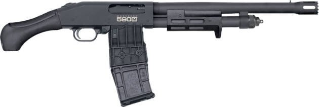 MOSSBERG 590M STANDOFF 12GA - 14.375" 10RD 2.75" BLUE/SYN