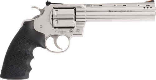 COLT GRIZZLY 357MAG 6" 6RD - POLISHED STAINLESS HOGUE GRIPS