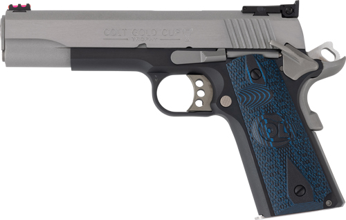 COLT GOLD CUP LITE 45ACP 5" - 8RD TWO TONE BLUE G10 GRIPS - Image 2