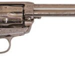 CIMARRON FRONTIER 357MAG PW FS - 7.5" ENGRAVED NICKEL/IVORY
