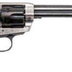 CIMARRON FRONTIER 357MAG PW FS - 7.5" ENGRAVED SILVER/BL WAL