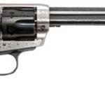 CIMARRON FRONTIER 45LC PW FS - 7.5" ENGRAVED SILVER/BL WAL