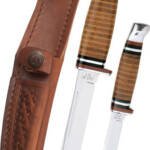 CASE KNIVES LEATHER HUNTER TWO - KNIFE SET & LEATHER SHEATH