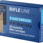 PPU 6.5X55 MAUSER 139GR JSP - 20RD 10BX/CS