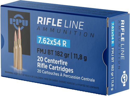 PPU 7.62X54R 182GR FMJ - 20RD 10BX/CS