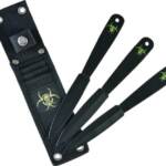 RUKO THROWNING KNIVES 3 PC - 7.38" CARBON STEEL CLAMSHELL