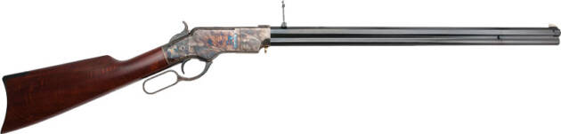 CIMARRON 1860 HENRY 45LC - 24" STEEL FRAME BLUED WALNUT