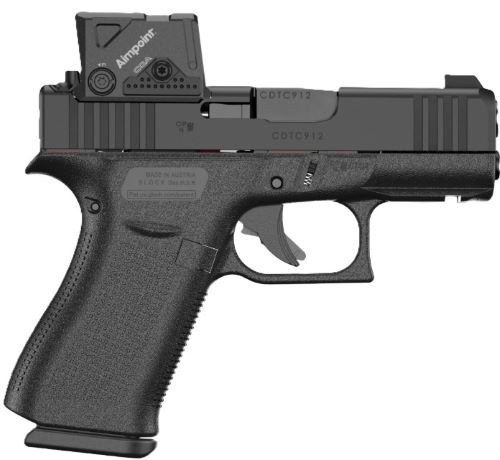 GLOCK 43X MOS8 9MM LUGER FS - 15 RD AIMPOINT COA RAILS BLACK