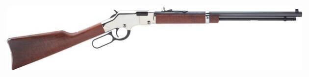 HENRY H4 GOLDENBOY SILVER - 22WMR 20.5" OCTAGON WALNUT