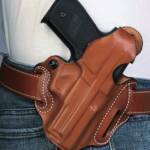 DESANTIS THUMB BREAK SCABBARD - RH OWB LEATHER GLK 19/23 TAN