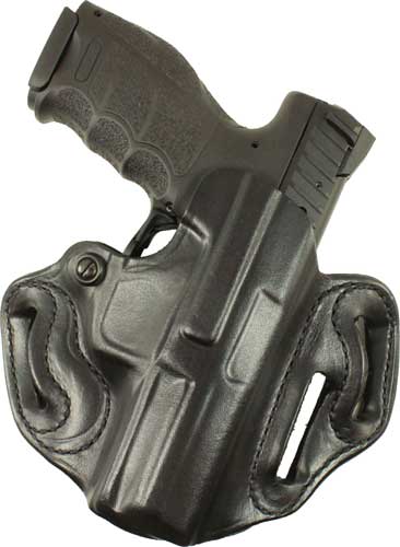 DESANTIS SPEED SCABBARD HOLSTR - RH OWB LEATHER 1911 5" BL