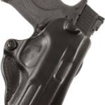 DESANTIS MINI SCABBARD HOLSTER - RH OWB LEATHER FOR GLOCK 43 BL