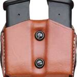 DESANTIS DOUBLE MAG POUCH OWB - LTHR FITS GLOCK 17/19/23/22 TN