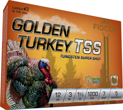 FIOCCHI GOLDEN TURKEY TSS 12GA - 3" 1-5/8OZ #7 5RD 10BX/CS