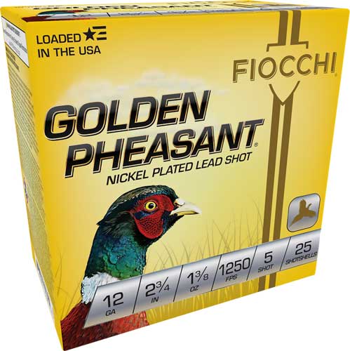 FIOCCHI GOLDEN PHEASANT 12GA - 2.75" 1-3/8OZ #5 25RD 10BX/CS