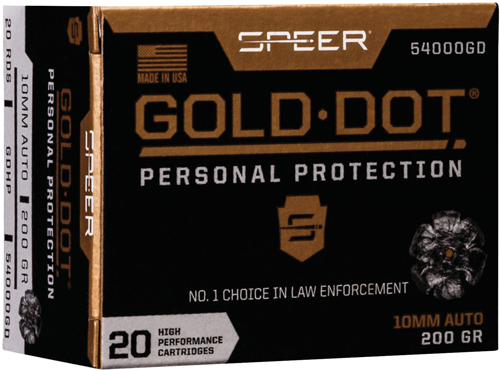 SPEER GOLD DOT 10MM 200GR - GDHP 20RD 10BX/CS