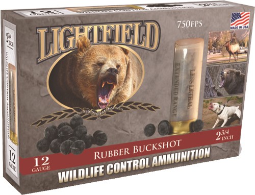 LIGHTFIELD 12GA 2.75" 21-BALL - RUBBER BUCKSHOT 5RD 10BX/CS