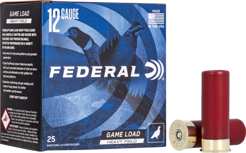 FEDERAL GAME SHOK 12GA 2.75" - 1-1/4OZ #4 25RD 10BX/CS