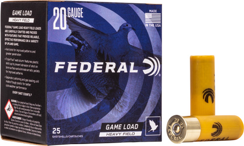 FEDERAL GAME LOAD 20GA 2.75" - 1OZ #7.5 250RD CASE LOT