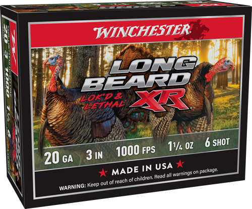 WINCHESTER LONG BEARD XR 20GA - 3" 1-1/4OZ #6 10RD 10BX/CS