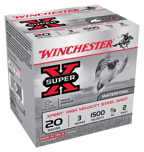 WINCHESTER XPERT STEEL 20GA 3" - 7/8OZ #2 1500FPS 25RD 10BX/CS