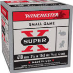 WINCHESTER SUPER-X 410 2.5" - 1/2OZ #4 25RD 10BX/CS